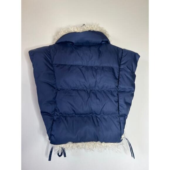 NEW Isabel Marant Hoodiali Puffer Zip Up Stand Collar Cropped Vest Blue One Size - Picture 6 of 7